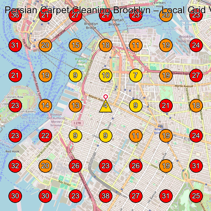 Persian Carpet Cleaning Brooklyn GeoGrid visibility map for Carpet Cleaning Service in Brooklyn